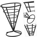 FUOYLOO 1Pc snack basket paper cones Ice pizza stand Finger Food Cone french fries Cone Snacks Display basket disc cones snack appetizer serving rack flavored cones iron basket letter. 