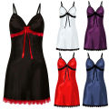 Women Trim Dress Sleepwear Nightwear.