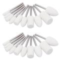 Durable 20Pcs Wool Felt Mounted Mandrel Polishing Buffing Wheels Grinding Bits Grinder Head Polish Watch Jewelry Rotary Tool Accessories Attachment - 1/8 Inch Shank. 