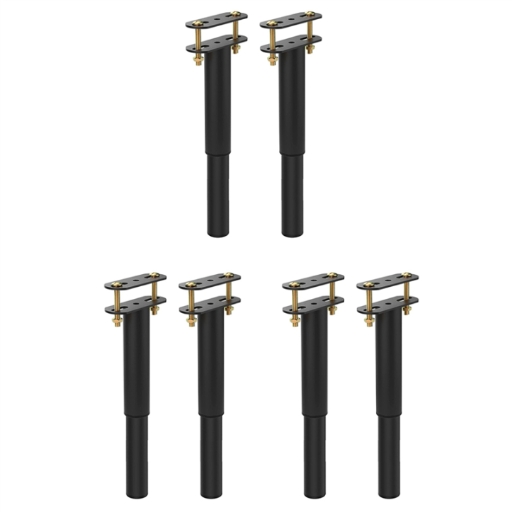 6PCS (7-13.5Inch) Adjustable Metal Bed Frame Support Legs, Bed Frame Center Slats Heavy Support Leg Replacement Parts