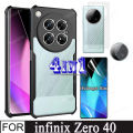 Infinix Zero 40 4G Shockproof Phone Case for Infinix Zero 30 5G 4G Full Transparent Hydrogel Soft Film Screen Protector and back film. 