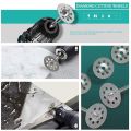 31Pcs Cutting Discs for Dremel Rotary Diamond Cutting Wheel with 4 Pcs Quick Change Chuck Keyless Drill Chuck 0.4-3.2mm. 