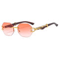 new trend hot classic luxury brand designer sunglasses men women rimless metal legs sunglasses uv400 wholesale.