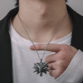 Cross-border European and American game The Witcher 3 peripherals witcher wolf head pendant stainless steel necklace retro men's accessories wholesale. 