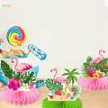 9x Flamingo Honeycomb Centerpieces Table Centerpieces Aloha Popular Flamingo Themed Honeycomb Flamingo Paper for Office Baby Shower Birthday. 
