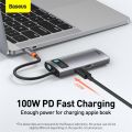 Baseus Type-C USB Hub, 4 Ports Splitter Hub-High Speed USB 3.0, USB 2.0, Type-C, HDMI for Laptop PC Computer.