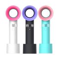 Portable Bladeless Fan Handheld USB Rechargeable Outdoor Mini Cooler No Leaf Handy Leafless Cooling Fan Desktop.