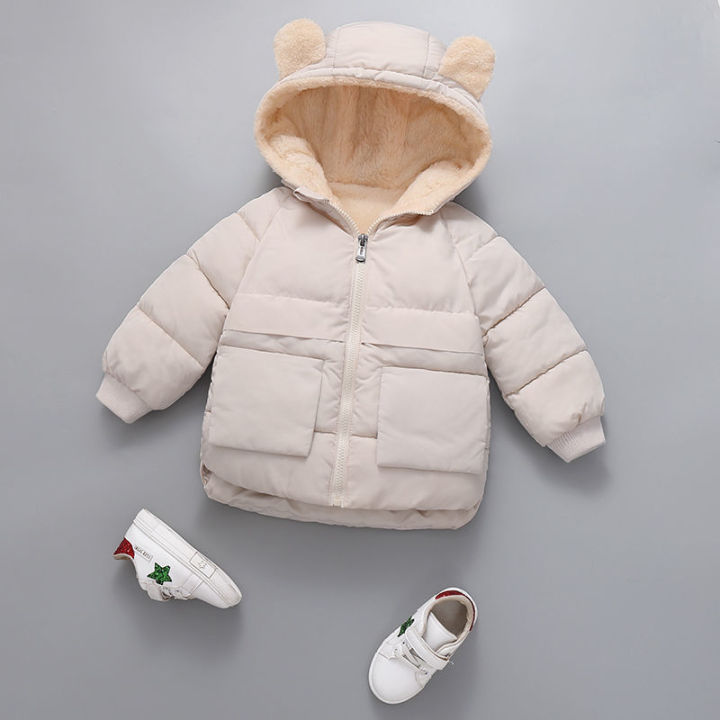 Children's%20down%20and%20Wadded%20Jacket%20Boys%20and%20Girls%20Children%20Fleece-Lined%20Thickened%20Hooded%20Cotton-Padded%20Jacket%20Baby%20Winter%20Mid-Length%20Warm%20Coat%20-%20Image%204
