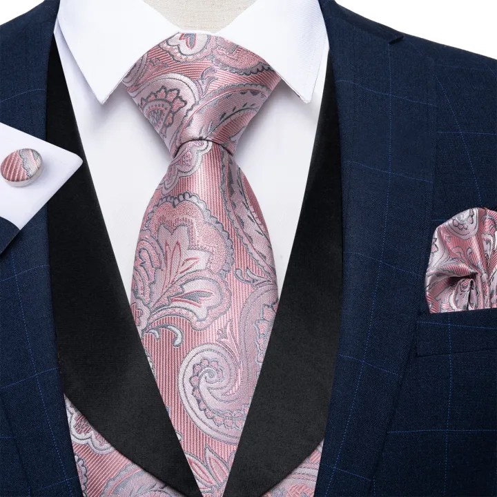 Pink%20Paisly%20Suit%20Vest%20Set%205%20PCS%20Tuxedo%20Waistcoat%20And%20Tie%20Pocket%20Square%20Cufflinks%20Tie%20Clips%20For%20Wedding%20Mens%20Clothing%20Blazer%20Vest%20-%20Image%203