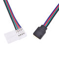 10PCS 10mm 4 Pin Male Female PCB Connector Cable For RGB 5050 3528 LED Strip. 