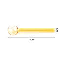 2pcs Portable Colorful Round Head Borosilicate Glass Tube Pipe Drink Straw Pipes. 