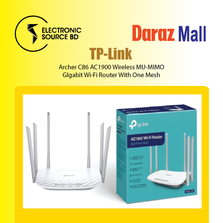 TP-Link%20Archer%20C86%20AC1900%20Wireless%20MU-MIMO%20GIgabit%20Wi-Fi%20Router%20With%20One%20Mesh%20-%20Image%204