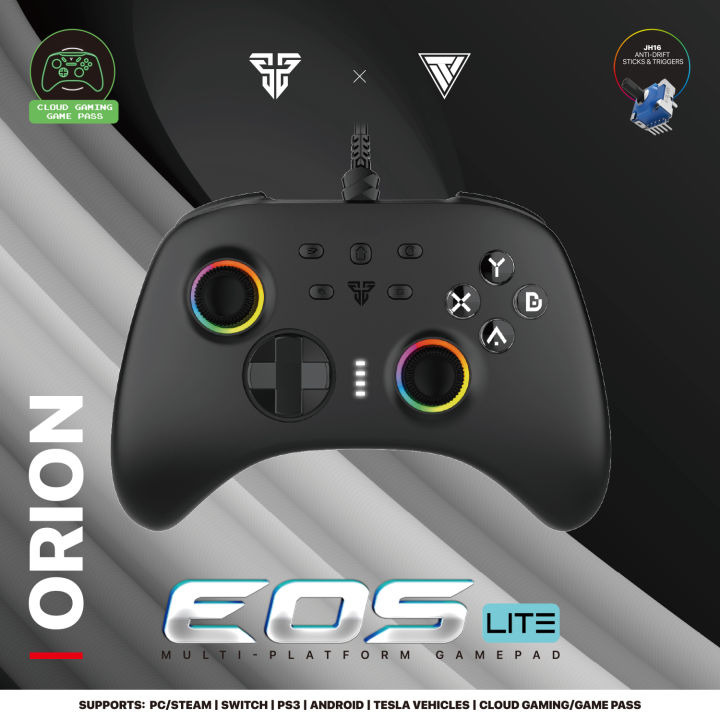 FANTECH GP15L ORION EOS LITE Multi-Platform Gamepad, Wired Gaming Controller Joystick, Hall-Effect Trigger/RGB Sticks Supports PC/Steam, Switch, PS3, Android, Tesla Vehicles, Cloud Gaming/Game Pass