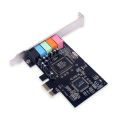 PCI-E Sound Card CMI8738 5.1 Channel PCI-E Desktop Computer Sound Card Support 6-Channel Stereo Surround Output Audio Sound Card. 