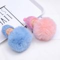 【Mary DAI Store】SUKI Cute Fluffy Sleeping Baby Pompom Faux Fur Ball Chain Keyring Women Key Holder Bag Pendant Charm Jeweler.