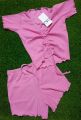 half sleeve comfortable Crop Tops and bottom Piping Set for Women.