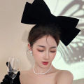 Oversized Barrette Bow Hair Clip Woman Velvet Headwear Hairpin Hair Accessories finpae.