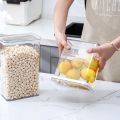0.9L/2.4L/3.4L Plastic Storage Box Transparent Food Container Jars for Bulk Cereals Sugar Case Kitchen Organizer Accessories. 