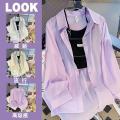 Summer New Chiffon Sun Protection Shirt Women's Korean Style Loose Mid-Length UV Protection Outerwear Thin Open.