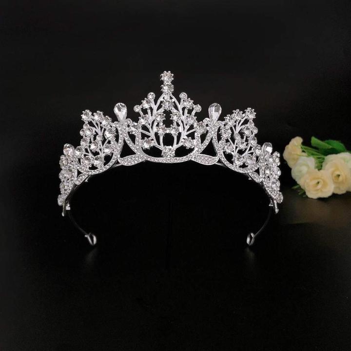 Rhinestones%20Silver%20Branch%20Tiara%20Crown%20Wedding%20Party%20Hair%20Accessories%20Bridal%20Hair%20Jewelry%20-%20Image%203