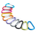 80Pcs D-Ring Locking Carabiner Keychain Spring Clip Lock Carabiner Hook Outdoor Camping Equipmengt. 
