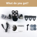 5-in-1 Electric Razor IPX7 Waterproof for Bald Men, Wet/Dry LED Display Rechargeable 5D Rotary Shaver Grooming Kit Head Shavers. 