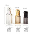 3ml/6ml/12ml Roll On Glass Bottle Colorful Essential Oil Container Gold Luxury Empty Refillable Mini Roller Perfume Bottle.