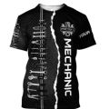 2023 Summer Fashion Men's T-Shirt Name Mechanic 3D Full-body Print Top T-shirt Street Leisure Sports T-shirt.
