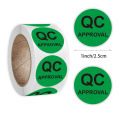 500Pcs QC PASS Adhesive Labels Factory QC Sticker QC Quality Inspection Sticker 1inch Round Seal Stickers Business Supplies.