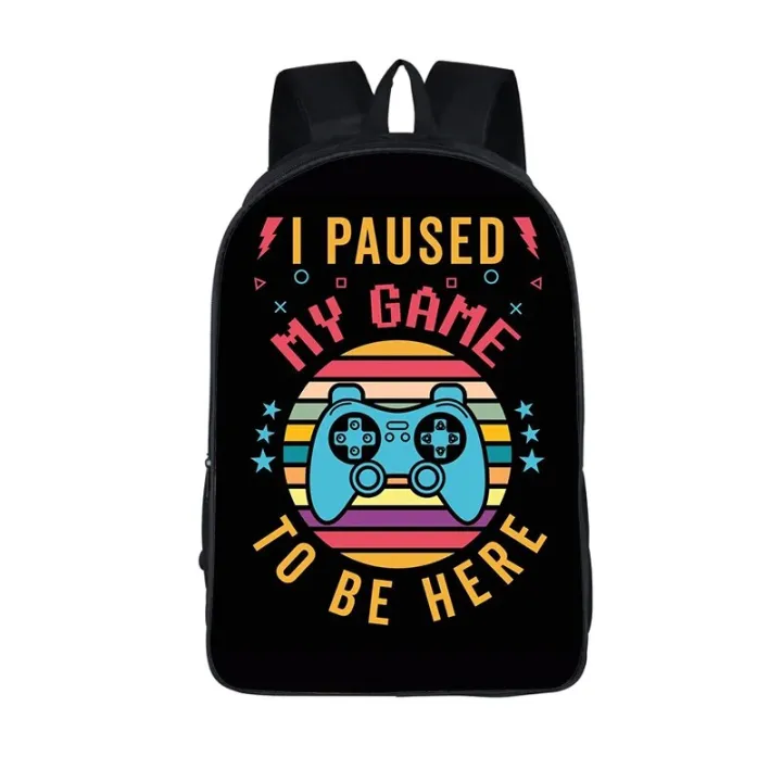 Funny%20Choose%20Your%20Gamer%20Print%20Backpack%20Children%20Boys%20Girl%20Video%20Game%20Fan%20Schoolbags%20Outdoor%20Travel%20Laptop%20Sports%20Rucksack%20-%20Image%204