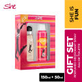 She Is Fun EDT Perfume 50ml & Deodorant 150ml Gift Set For Woman (200ml). 