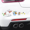 Cute Bunny Sticker Car Animal Styling Funny Rabbit Decor Decals Auto Motorcycle Body Bumper Cartoon Stickers Decoration.