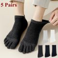 5 Pairs Men Socks Socks with Separate Fingers Summer Thin Mesh Toe Socks Low Cut Ankle Five Finger Socks High Quality Cotton. 