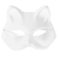 Roleplay Handdrawn White Pulp Mask DIY Adult Christmas Halloween Party Santa Claus Cat Fox Full Face Masks Cosplay Costume Props.