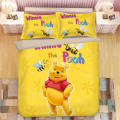 Disney Winnie the Pooh bedding set twin size duvet cover for kids bedroom decora boys double bed set single king bedspread. 