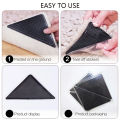 4Pcs Carpet Non Slip Mat Reusable Washable Bathroom Kitchen Floor Rug Silicone Grippers Carpet Pad Anti-slip Stickers Mats Fixed. 