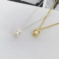 PONYKISS Real 925 Sterling Silver Pearl Irregular Geometry Choker Necklace For Women Classic Fine Jewelry Minimalist Accessories.