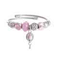 Amazon new Pan D pull bracelet women's color alloy diamond gourd model niche original design bracelet wholesale. 