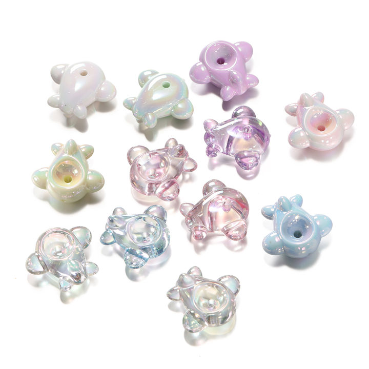 St. kunkka 2pcs 32.5x35.5mm Acrylic Color-Plated Airplane Beads Can Be Used For DIY Necklace Bracelet Making