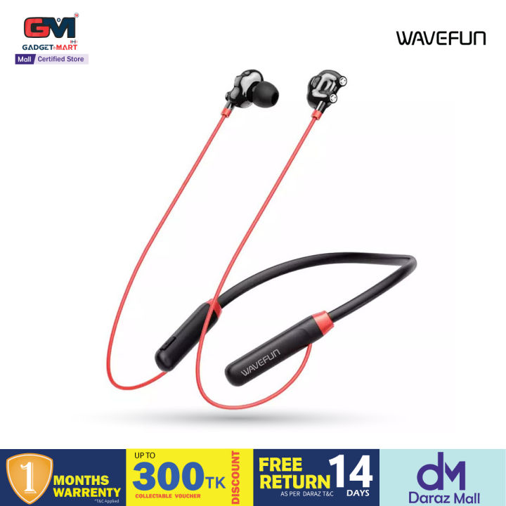 Wavefun Flex U Dual Dynamic Speaker Wireless Neckband Earphones