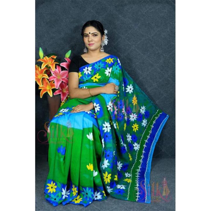 Half Silk Hand Print Sharee