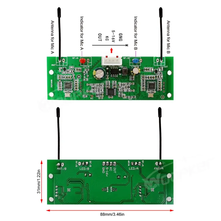Woopker%20Uhf%20Dynamic%20Mic%20w929%20Wireless%20Microphone%20Kit%20for%20Karaoke%20Amplifiers%20and%20Parties%20with%20Transmitter%20Receiver%20Module%20-%20Image%204