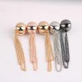 New Magnetic Scarf Safty Pins with Tassel Chain Brooches for Women No Hole Muslim Hijab Scarf Buckle Pin Luxury Accessories. 