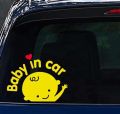 Car Styling "Baby In Car" Waving Baby On Board Tata Sign Cute Car Decal Of Vinyl/Pvc Sticker. 