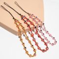 Fashion Evil Eye Phone Chain Resin Beads Mobile Phone Strap Colorful Mobile Phone Charm Accessories Jewelry for Women Girls.
