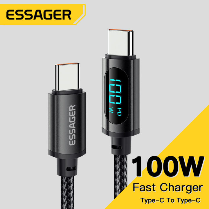 ESSAGER%207A/PD%2029W/PD%20100W%20Type-C%20To%20USB%20A/Type-C/iP%20Fast%20Charge%20Digital%20Display%20Data%20Cable%20For%20Samsung%20Galaxy%20S22%20S22%20Ultra%20For%20Xiaomi%20Mi%2012T%20Redmi%20Note%2012%20For%20iPhone%2014%2014%20Plus%2014%20Pro%20Max-1M-29W%20-%20Image%205