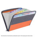 1 Piece 13 Compartments File Folder Organizer Travel Paper Organizer , Fit A4 Paper, Banknote, Document Receipt D.