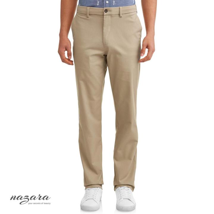 Slim-Fit Chino Gabardine Pants - Cream