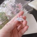 2023 Sanrio Anime Ring Adjustable Accessories Cute Cinnamoroll My Melody Kuromi Resin Girlfriend Girl Heart Decorate Toys Gift.