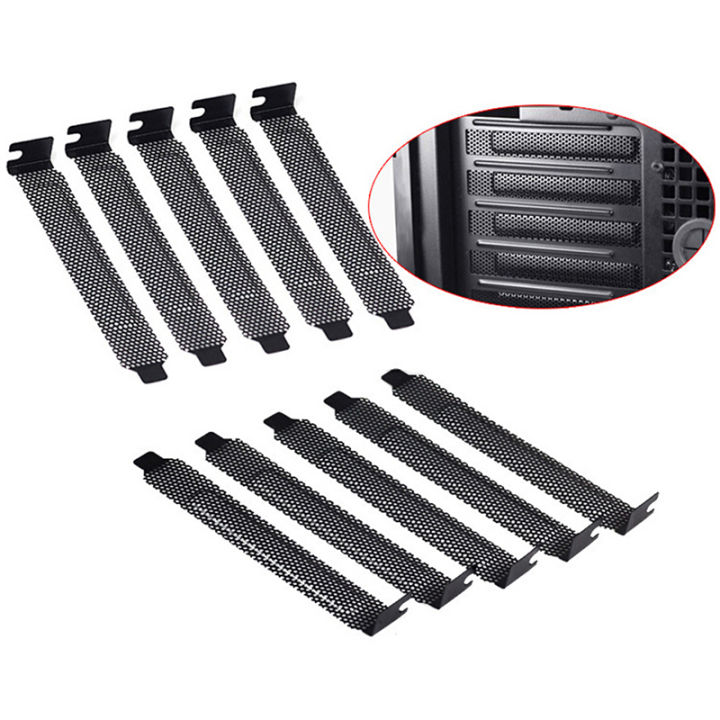 10Pcs%20New%20black%20PCI%20slot%20cover%20dust%20filter%20blanking%20plate%20hard%20steel%20-%20Image%205